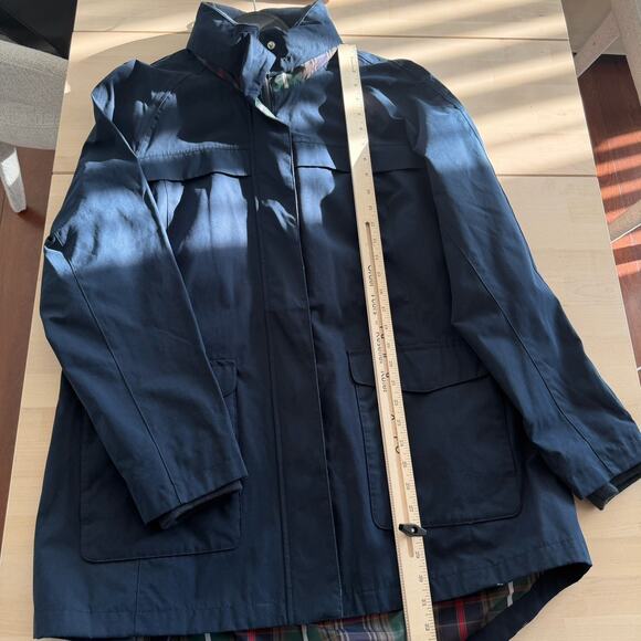 Pendleton Jacket Womens XXL Navy Overcoat Canvas Rain Coat Parka Lined Hooded - Picture 8 of 9